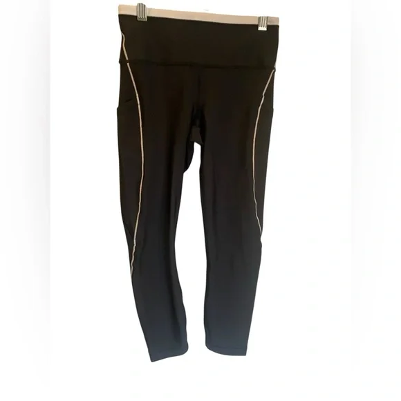 NWT Athleta interval stash tipped 7/8 leggings BLACK Size XS - Picture 2 of 5